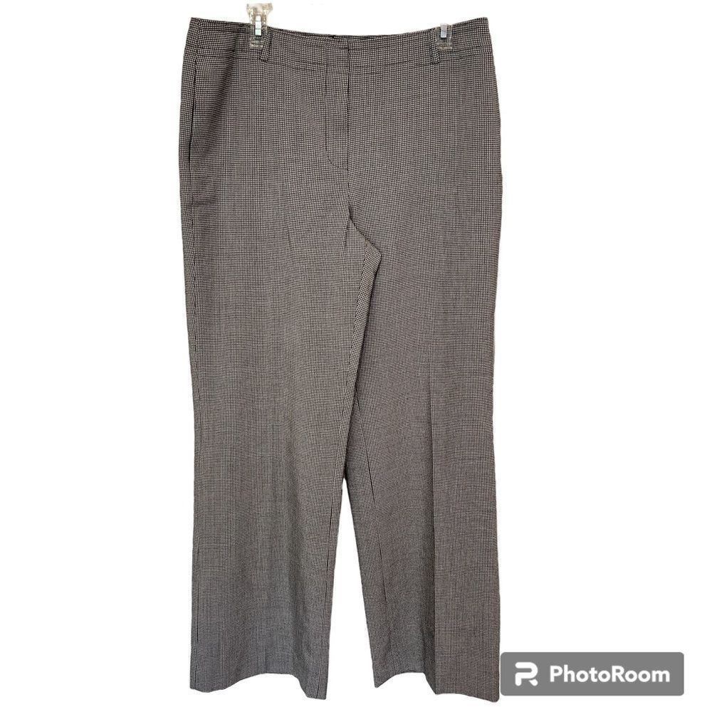 JONES NY Wide Leg Black & White Checkered‎ Dress Pant, Size 12